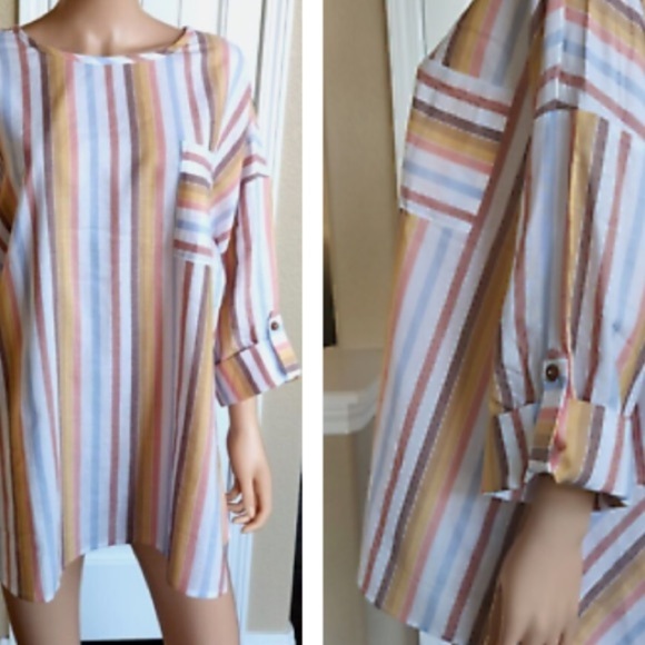 SOFT SURROUNDINGS Enyo Top in Americana Stripe - Picture 4 of 9